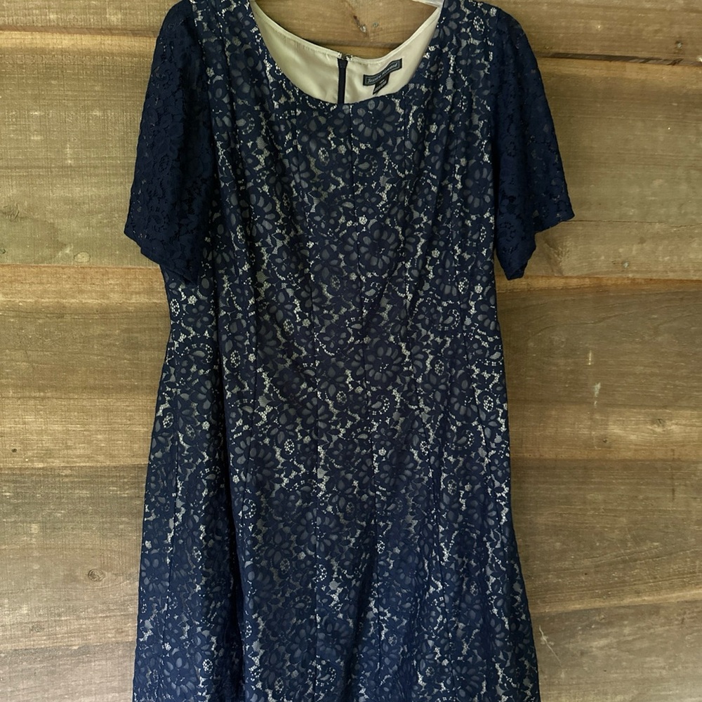 Jessica Howard Blue Sequin Midi Dress Flutter Sleeve Wedding Guest